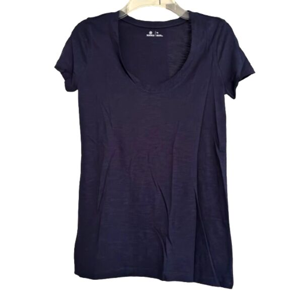 SUSINA NORDSTROM Rack Navy Peacoat Scoop Neck Woman's XS T-Shirt #B - Picture 1 of 4
